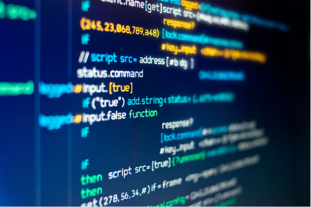HTML-Code auf Bildschirm - Software-Entwicklung